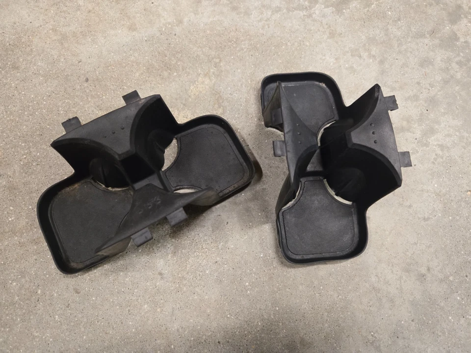 08-16 Chrysler Town & Country Dodge Caravan Console Rubber Cup Holder Insert SET Foto 3 de 4
