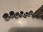 MADE USA - VTG  S-K TOOLS - LOT OF 10  - 1/4" DRIVE 6 POINT STD + DEEP SOCKETS — photo 4