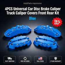 4pcs Universal Car Disc Brake Caliper Truck Caliper Covers Front Rear Kit Blue 4pcs Universal Car Disc Brake Caliper Truck Caliper Covers Front Rear Kit Blue