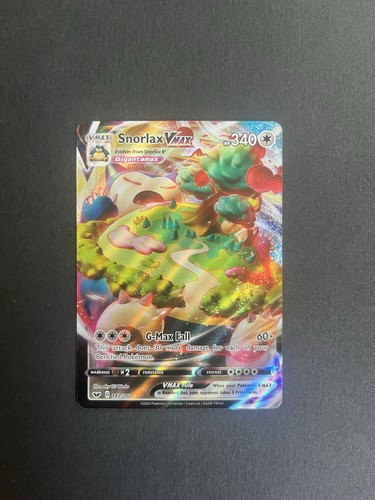 Pokémon TCG Snorlax VMAX Sword & Shield Base Set 142/202 NM