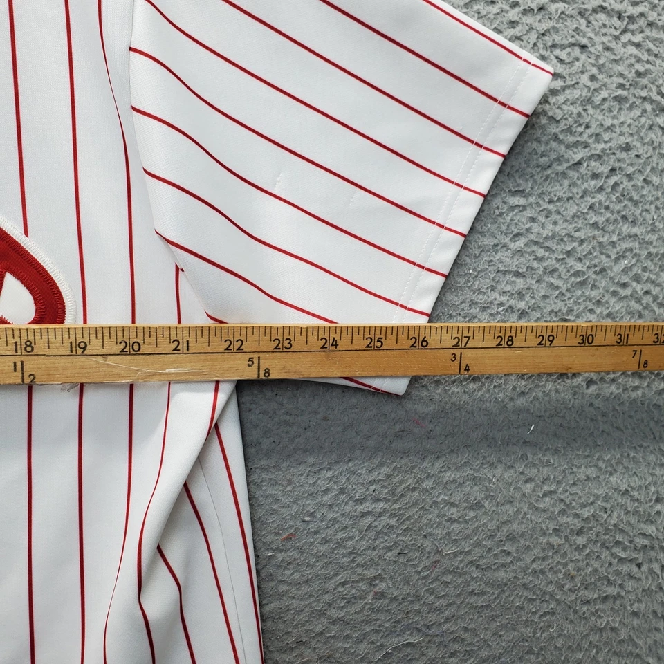 Majestuosa camiseta de béisbol abotonada de los Philadelphia Phillies Pete Rose #14 para hombre Foto 4 de 4