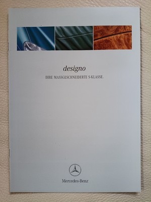Prospekt Mercedes designo S-Klasse 1999 W220 Lackierung Leder Holz S500 S55 AMG