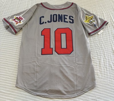 Chipper Jones Atlanta Braves 1995 World Series Jersey Men's