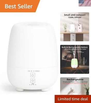Portable 150ML Essential Oil Diffuser with 6000mAH Battery for Home & Travel