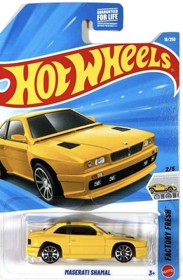 2026 K Case Hot Wheels Factory Fresh Maserati Shamal Yellow 1:64