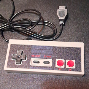 Wired NES Style Controller Gamepad for Nintendo NES Console, Gray/Black/Red