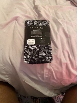Chatties open work tights, color black, size: Queen