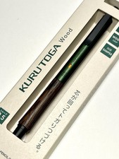 Uni Kuru Toga Wood Mechanical Pencil 0.5mm Forest Green M5-KW Japan New
