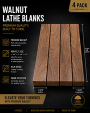 Walnut Nice 4 pack 1 3/4" x 1 3/4" x 12" lathe turning spindle carving blanks