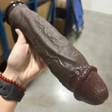 11” Long Liquid Silicone Realistic Big Dildo Vagina Anal Huge Thick Penis Toys