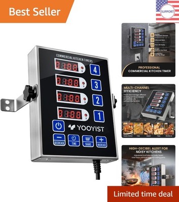 Digital Chef Timer with Ultra-Loud Alarm & Oversized LED Display for Kitchens