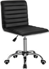 Vanity Office Desk Chair Velvet Leather Armless Cute Makeup Computer Task Chair