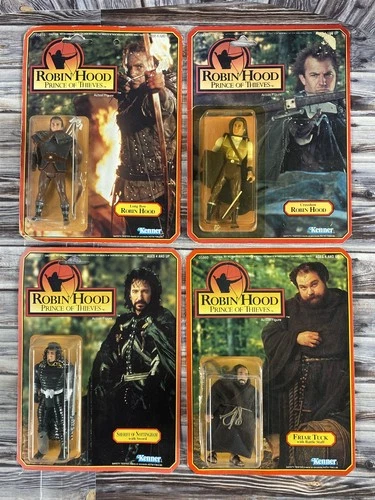 Vintage 1991 Kenner Robin Lot - Sheriff Nottingham Friar Tuck Crossbow Long Bow