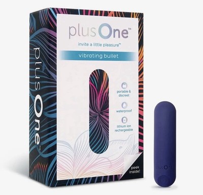 Plus One Vibrating on-the-go Plug Wand Bullet10 Vibration Modes Waterproof  New