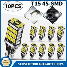 10X T15 921 912 LED Reverse Backup Light Bulbs W16W 916 6000K Super Bright White