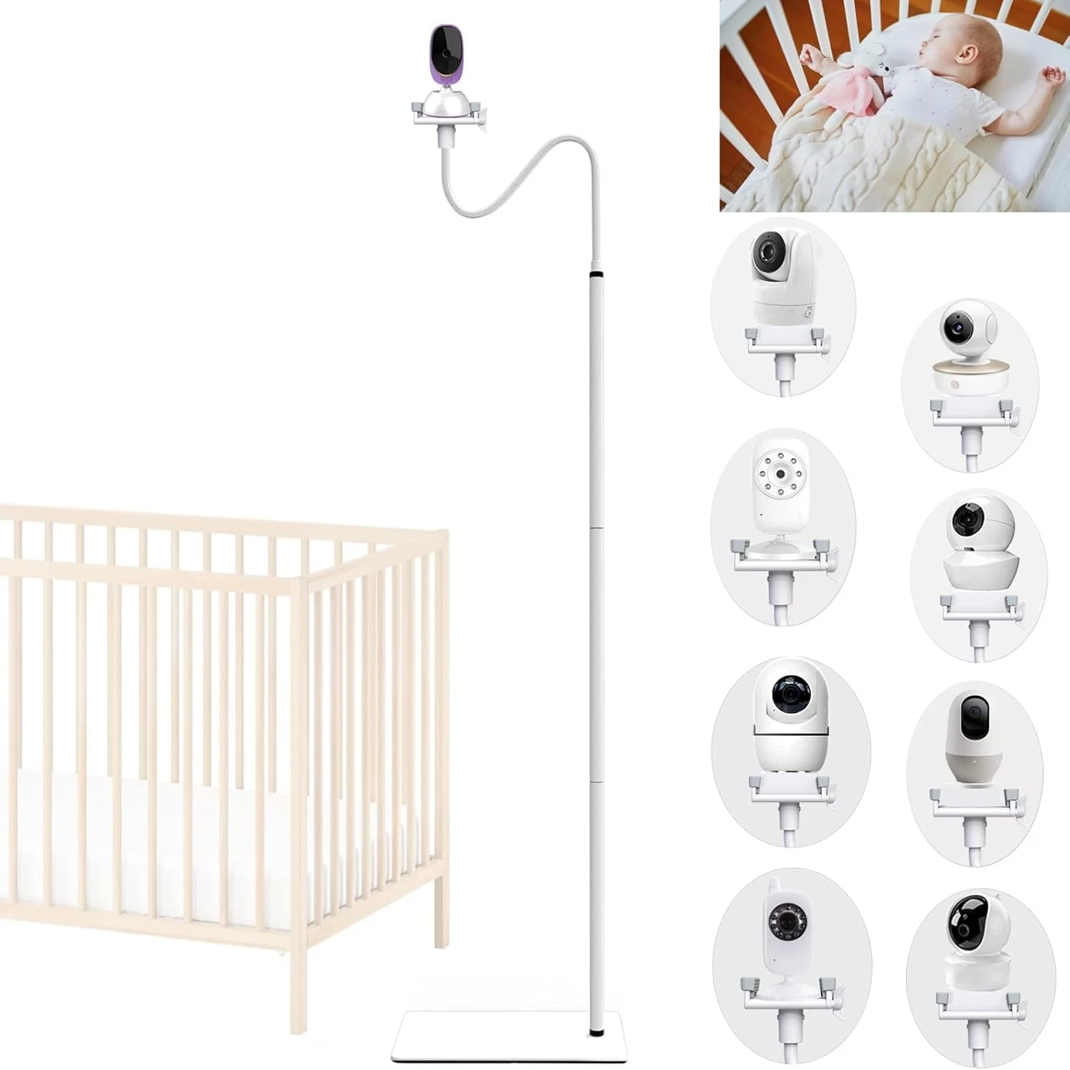 Baby Monitor Floor Stand Holder Mount Compatible