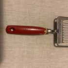 Vintage Ecko Tomato~Cheese Slicer ~  Red Wooden Handle  11” — photo 3
