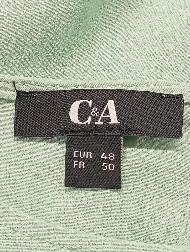 C&A Camicetta a maniche corte Donna Camicetta a blusa Taglia IT 52 turchese - Immagine 4 di 4