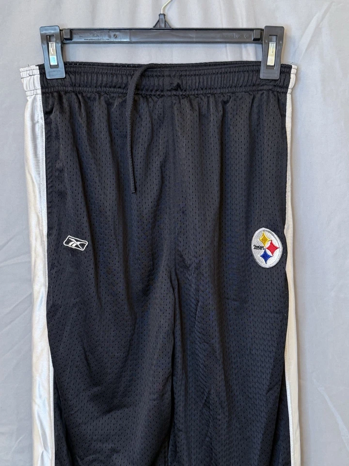 Pantalones deportivos Pittsburgh Steelers forrados de malla para niños talla XL 18/20 pista NFL Foto 2 de 4