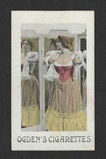 c1900 Ogden's Limited Tobacco Card - OG27 Beauties Series Green Net - Dressing