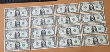 2013 B Duplicate Star Note $1 Serial Number Error Lot Of 16 Notes in Range RARE!