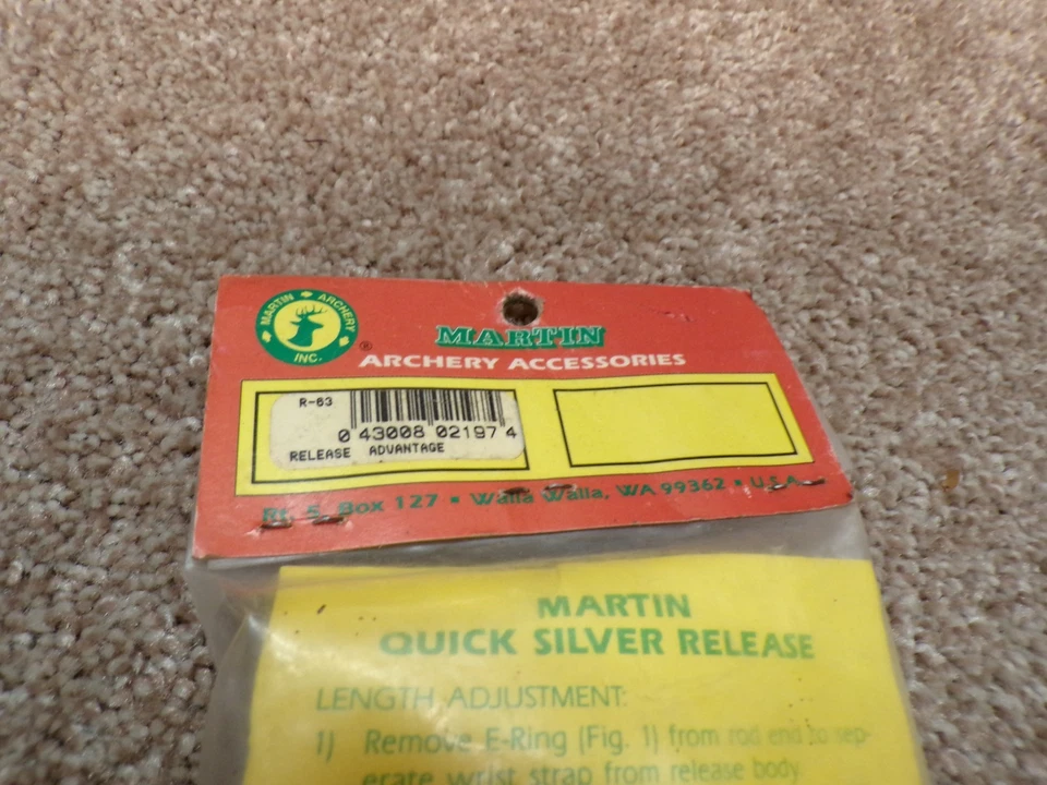 Vintage Martin Archery R-63 Quick Silver Trigger Release Advantage Camo NOS - Image 3 of 3