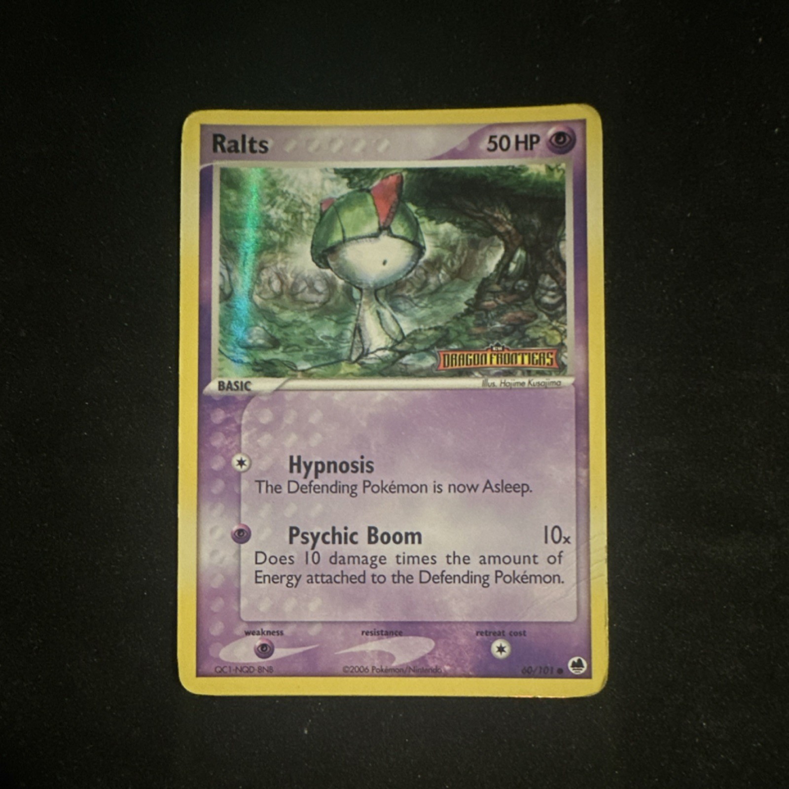 Pokémon Ralts ex Dragon Frontiers Regular Common 60/101 Basic 50 HP Card