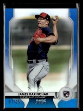 2020 Bowman Sterling #BSR-61 James Karinchak Blue #/25