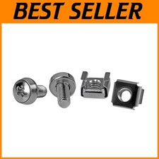 50 Pack M6 Screws  Cage Nuts - Server Rack Mounting Kit