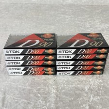 Lot of 10 TDK D-90 High Output Blank Cassette Tapes - New, Sealed