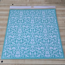 "Halloween Damask" Chalk Couture Transfer Stencil Sz D RETIRED 18"x18" DIY Craft