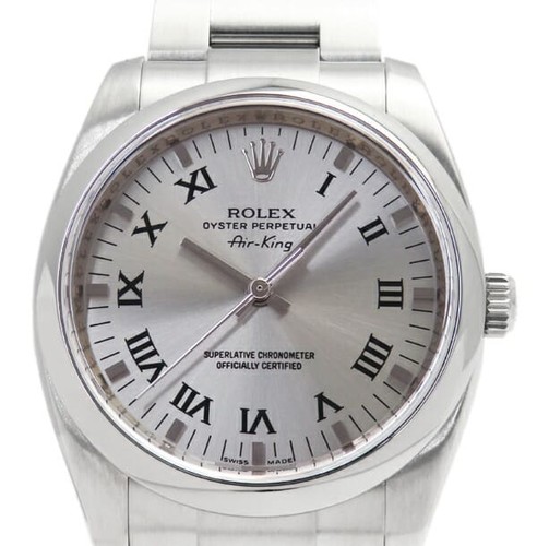 Rolex Air-King 114200 Automatic 36mm Box Gray Men's Watch Stainless Steel