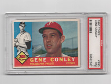1960 TOPPS # 293 GENE CONLEY,PHILLIES-PSA 7+++++++VIVID BEAUTY !