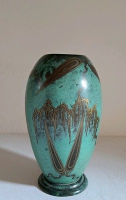 Antike WMF Ikora Vase von Paul Haustein, Turmmarke, Rarität 