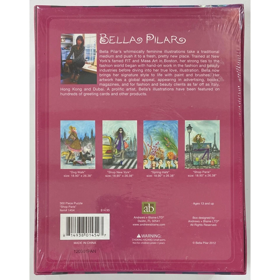 Bella Pilar Shop Paris 300 Piece 18.9" x 26.38" Puzzle - BRAND NEW / SEALED - Image 2 of 3