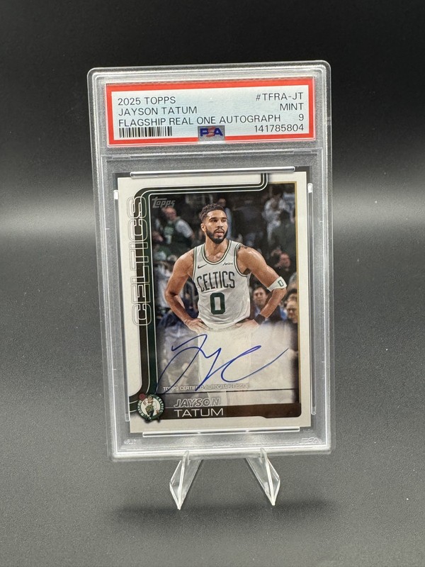 2025-26 Topps - Flagship Real One Autographs Jayson Tatum #TFRA-JT (AU) PSA 9