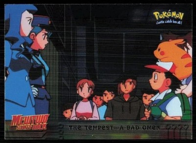The Tempest: A Bad Omen #15   Pokémon Topps Mewtwo Strikes Back   Holo Foil   NM
