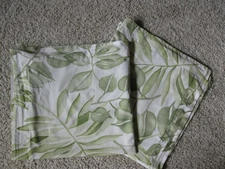 2 Pottery Barn Naturals Overlapping Leaves 100% Organic Cotton Euro Pillow Shams