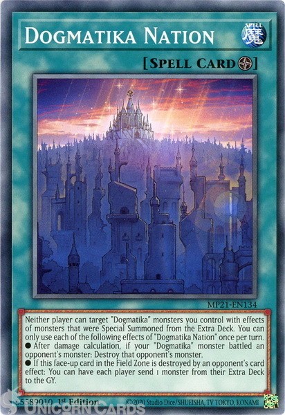 MP21-EN134 Dogmatika Nation Common 1st Edition Mint YuGiOh Card