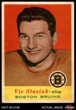 1957 Topps #11 Vic Stasiuk Bruins 4 - VG/EX
