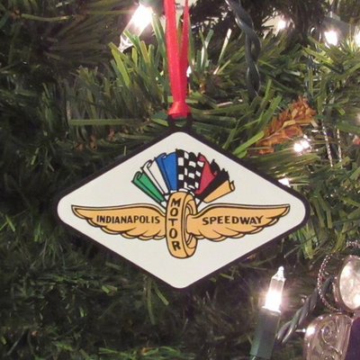 #ad Indianapolis Motor Speedway Logo Ornament Holiday Christmas Metal IMS Indy 500 $14.99