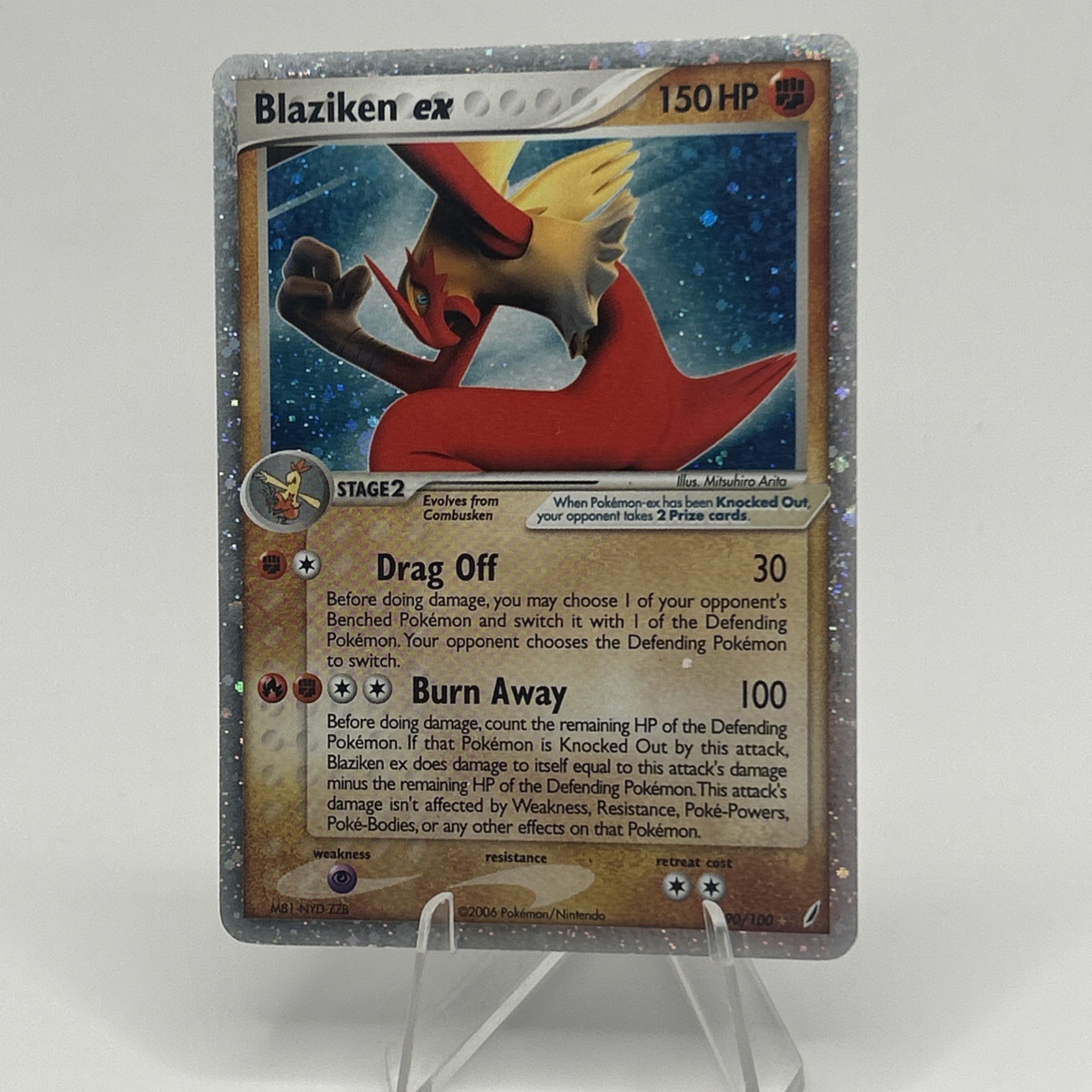 Pokémon TCG Blaziken EX Holo Rare Card Crystal Guardians Series 90/100