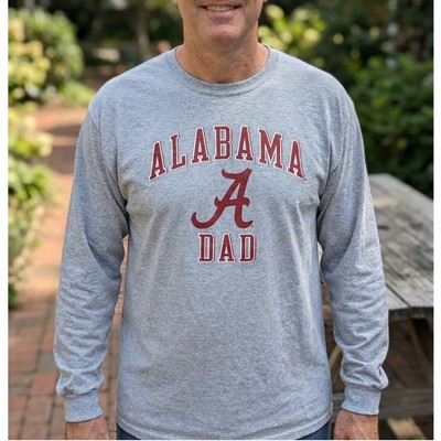 Champion Alabama Crimson Tide Dad Long Sleeve T-Shirt Gray Mens 3XL NCAA Bama