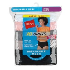 Hanes  Women's Cool Comfort Breathable Mesh Briefs 10-Pack