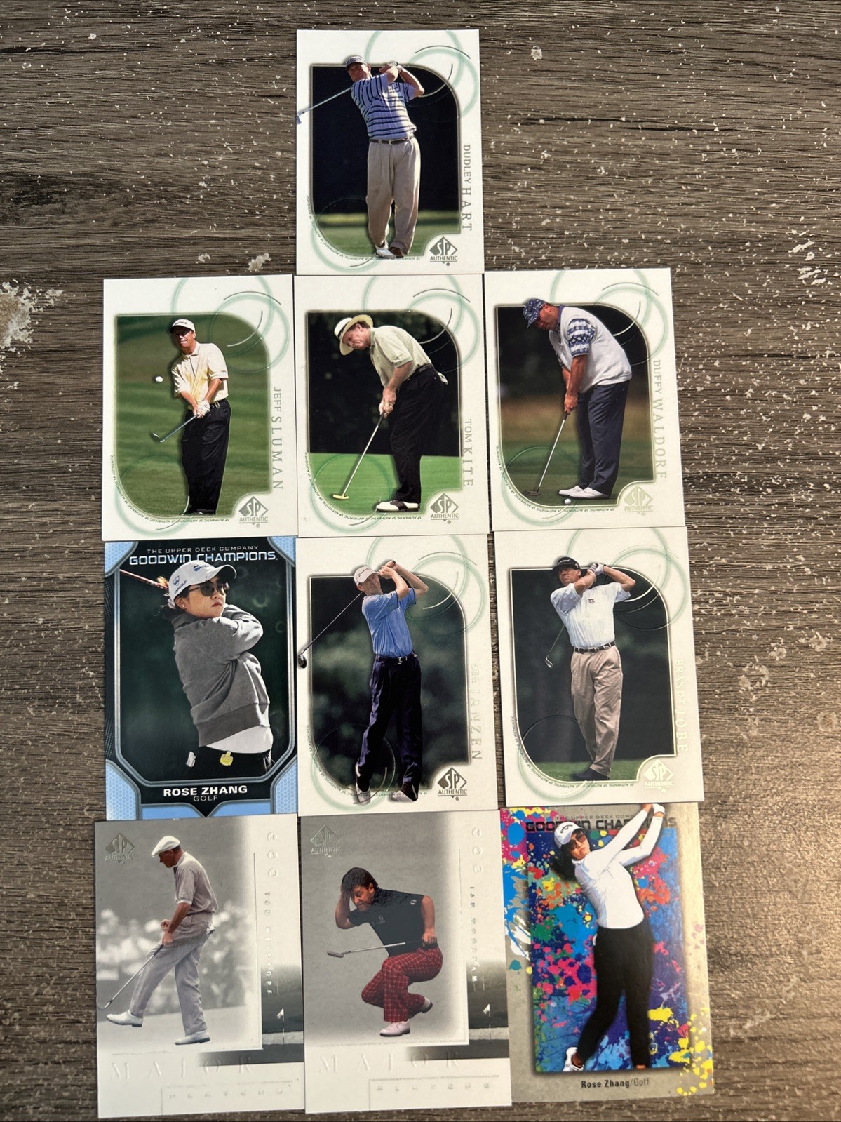 2001 SP Authentic Lot Golf Cards