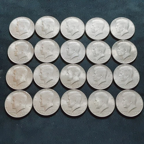 AU Bicentennial (1776-1976)  Kennedy Half Dollar Tube 20 (Twenty) Coins E335