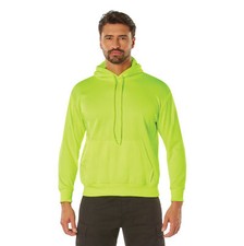 Mens Safety Green High-Vis Performance Hoodie Pullover Sweatshirt