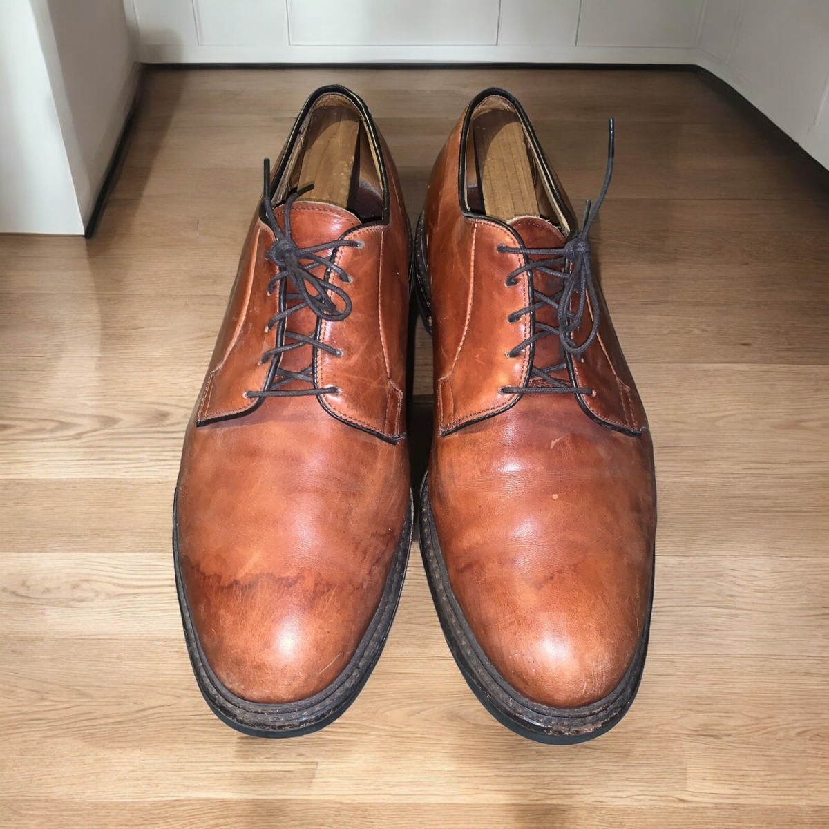 Allen Edmonds Dress Shoes Mens 11D Leather Made in USA Plain