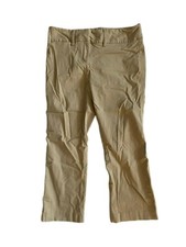 Tommy Hilfiger Womens Chino Capri Pants Brown Beige Mid Rise Stretch Khakis 12