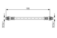 Bosch 1987476956 Bremsschlauch 195 Mm FüR Renault Kangoo Express 1.0-1.9D 08.97-